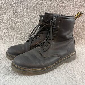 Dr Martens 1460 Youth Kids size 5 Black Leather Side Zip Combat Boots Shoes